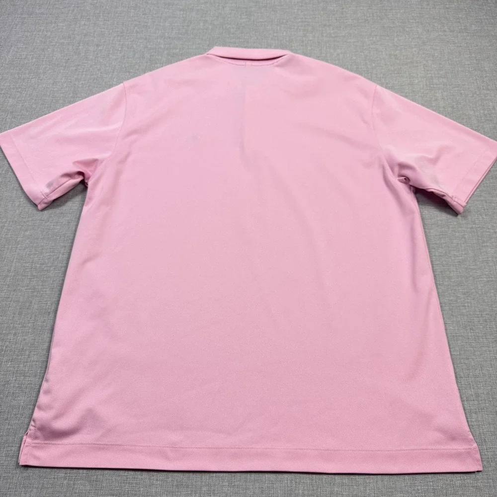 Nike Calusa Pines Polo Golf Shirt Mens‎ Large Pink Dri-FIT Polyester Performance